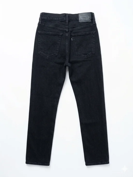 Levi's Black High-Rise Straight Jeans - Picture 3 of 4